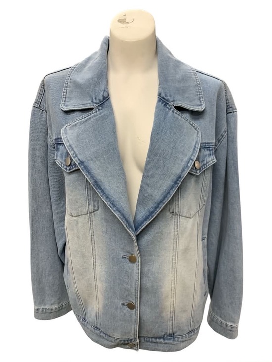 Blue B Collection Jackets & Blazers - Blue B Collection Oversized Light Blue Denim Blazer Jacket Size M